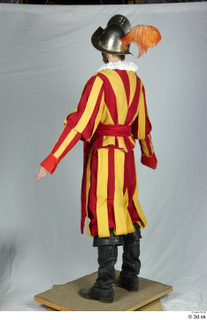  Photos Medieval Guard in cloth armor 4 Medieval clothing Medieval soldier a poses striped suit whole body 0004.jpg